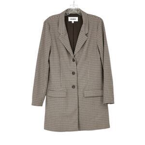 BB Dakota Long Pattern Lined Three Button Blazer Small Academia Preppy Office